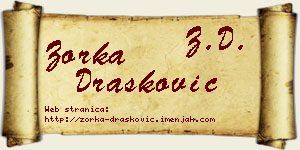 Zorka Drašković vizit kartica
